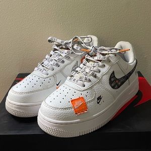 Air Force 1 low just do it size 8 women used